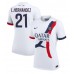 Maillot de foot Paris Saint-Germain Lucas Hernandez #21 Extérieur vêtements Femmes 2024-25 Manches Courtes